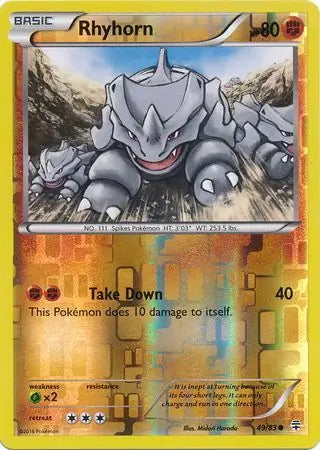 Generations Rhyhorn #49/83 reverse holo